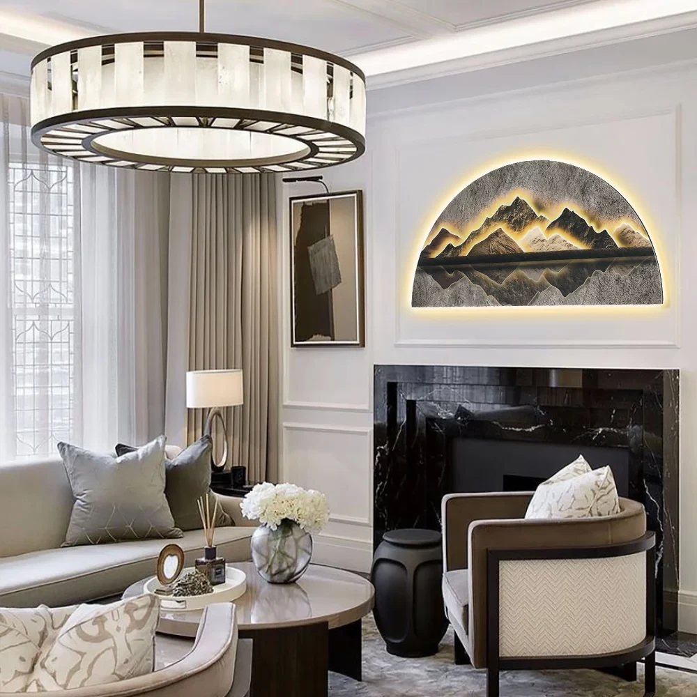 Modern Soyut LED Aydınlatma Duvar Dekoratif